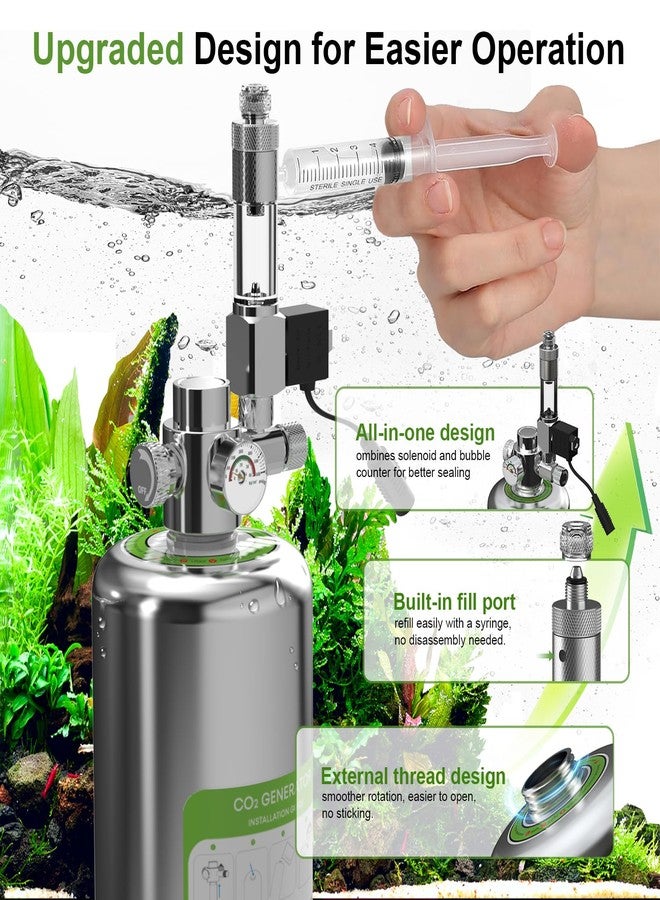 FZONE 2.5L Upgraded Aquarium CO₂ System with Complete Accessories, CO₂ Generator kit with Integrated Solenoid & Bubble Counter, Safety Valve, Main Switch for Planted Tanks - Image 4